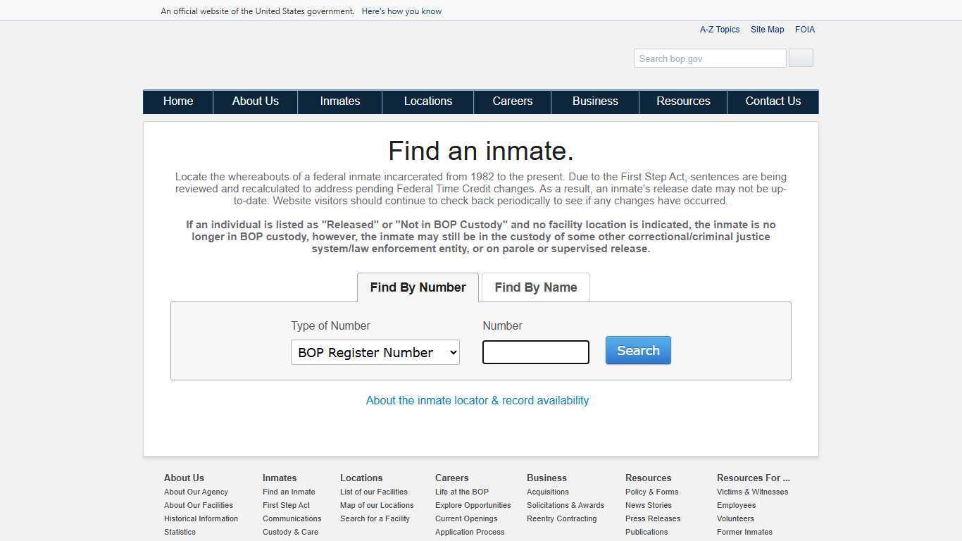 Inmate Locator